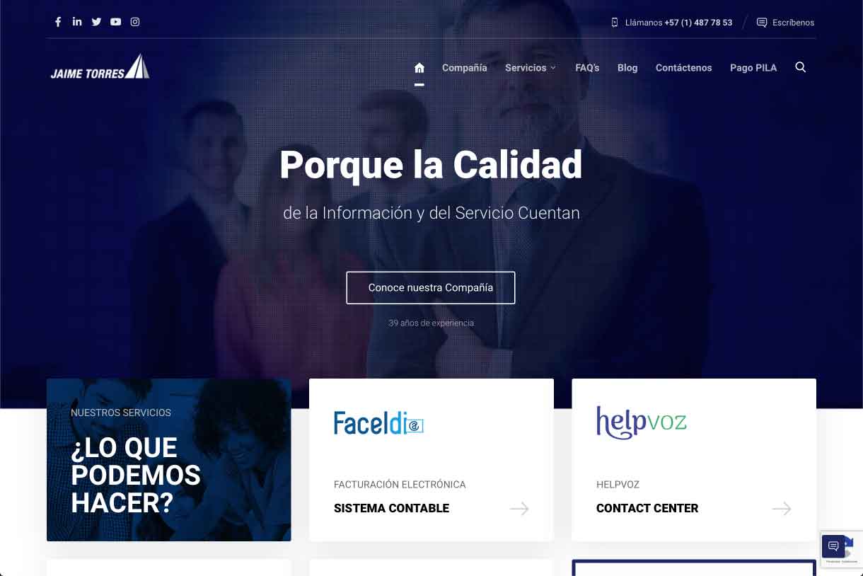 Contáctenos - JAIME TORRES